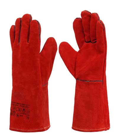 5-015 კევლარის ძაფით შეკერილი შემდუღებელი ხელთათმანები